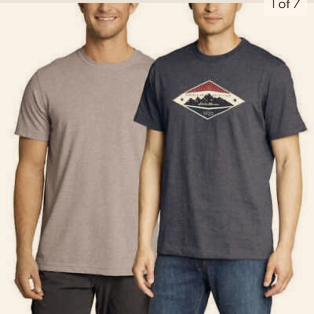 Eddie bauer graphic & crew t-shirts 2 pack size S (mt2)